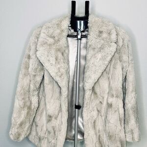 Halogen fox faux fur jacket‎ small